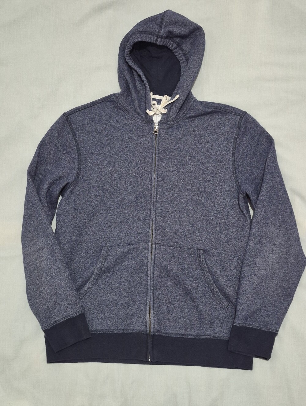 Men's Sonoma Goods For Life Zip-Up Hooded Sweater in Heather Navy